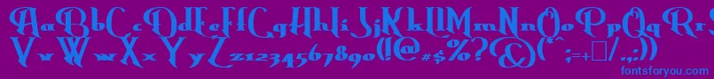 En savoir plus sur la police ErasmusBold Police ErasmusBold – polices bleues sur fond violet
