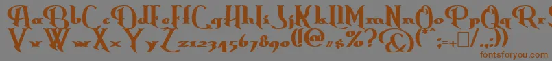 Шрифт ErasmusBold – коричневые шрифты на сером фоне