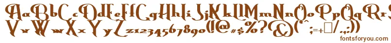 ErasmusBold-fontti – ruskeat fontit valkoisella taustalla