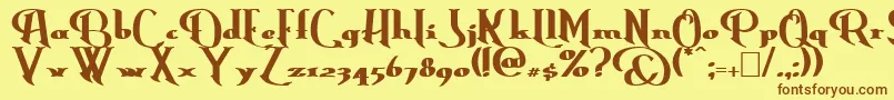 ErasmusBold Font – Brown Fonts on Yellow Background