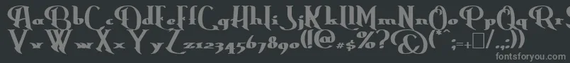 フォントErasmusBold – 黒い背景に灰色の文字