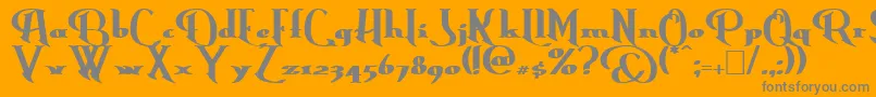 フォントErasmusBold – オレンジの背景に灰色の文字