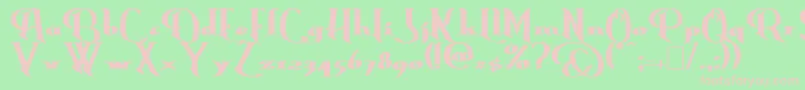 フォントErasmusBold – 緑の背景にピンクのフォント