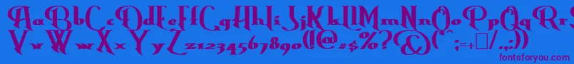 ErasmusBold Font – Purple Fonts on Blue Background