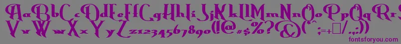 フォントErasmusBold – 紫色のフォント、灰色の背景
