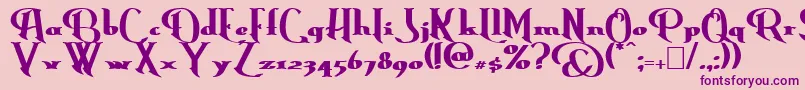 fuente ErasmusBold – Fuentes Moradas Sobre Fondo Rosa
