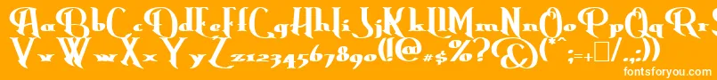 Шрифт ErasmusBold – белые шрифты на оранжевом фоне
