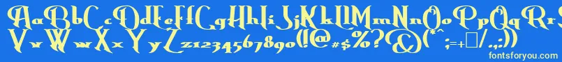 ErasmusBold Font – Yellow Fonts on Blue Background