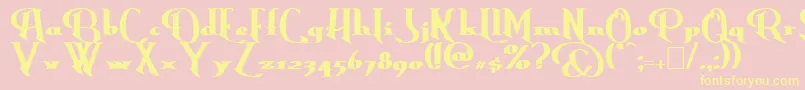 ErasmusBold Font – Yellow Fonts on Pink Background