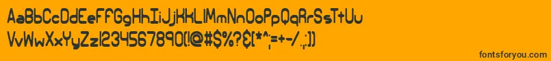 Elsewher Font – Black Fonts on Orange Background