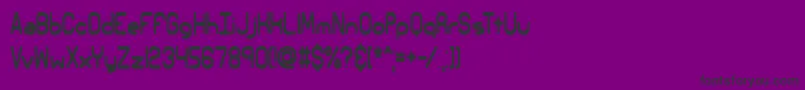 フォントElsewher – 紫の背景に黒い文字