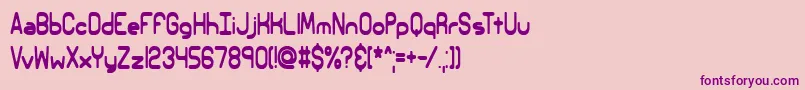 Elsewher Font – Purple Fonts on Pink Background
