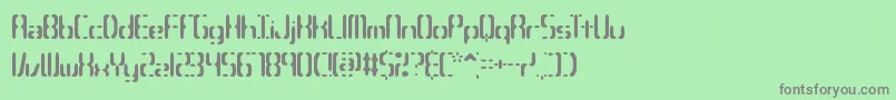 フォントCompliantConfuse3sBrk – 緑の背景に灰色の文字