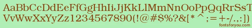 BookmanItcLightBt Font – Brown Fonts on Green Background