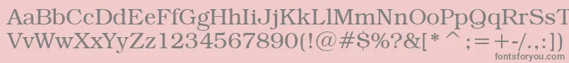 BookmanItcLightBt Font – Gray Fonts on Pink Background