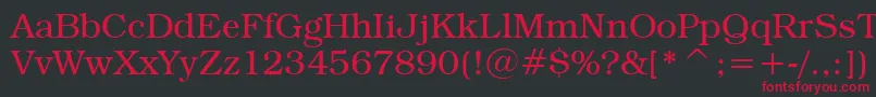 BookmanItcLightBt Font – Red Fonts on Black Background