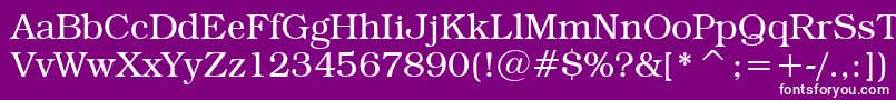 BookmanItcLightBt Font – White Fonts on Purple Background