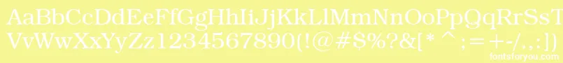 BookmanItcLightBt Font – White Fonts on Yellow Background