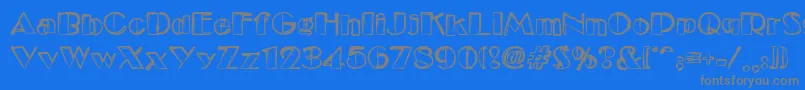 Dsetudec Font – Gray Fonts on Blue Background