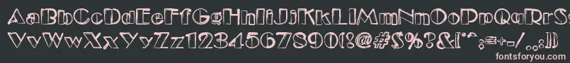 Dsetudec Font – Pink Fonts on Black Background