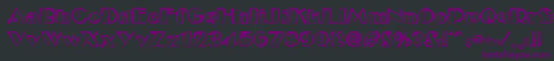 Dsetudec Font – Purple Fonts on Black Background