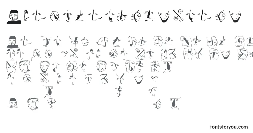 A fonte Analphabetismbats – alfabeto, números, caracteres especiais