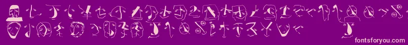 Analphabetismbats Font – Pink Fonts on Purple Background