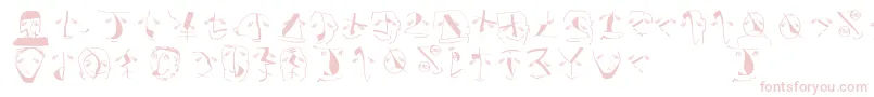 Analphabetismbats Font – Pink Fonts on White Background
