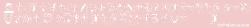 Analphabetismbats Font – White Fonts on Pink Background