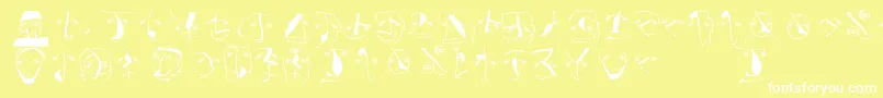 Analphabetismbats Font – White Fonts on Yellow Background