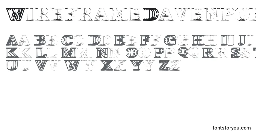WireframeDavenport-fontti – aakkoset, numerot, erikoismerkit
