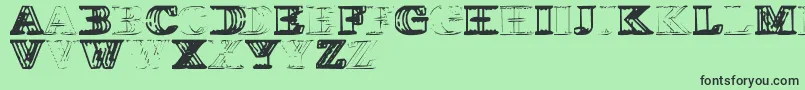 WireframeDavenport Font – Black Fonts on Green Background