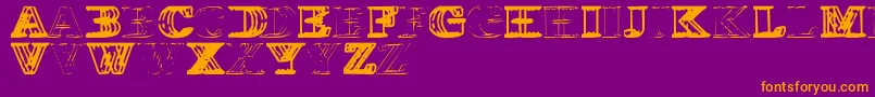 WireframeDavenport Font – Orange Fonts on Purple Background