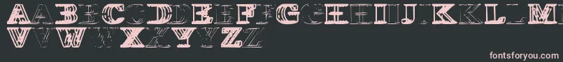 WireframeDavenport Font – Pink Fonts on Black Background