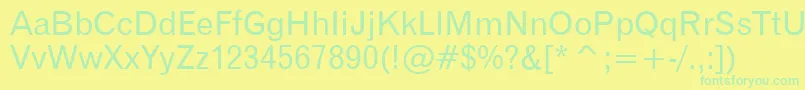 Gothic720Bt Font – Green Fonts on Yellow Background