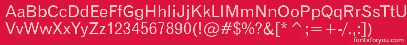 Gothic720Bt Font – Pink Fonts on Red Background