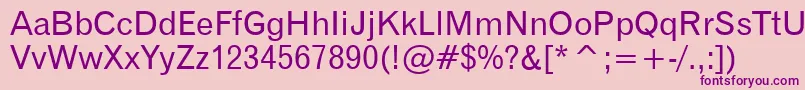 Gothic720Bt Font – Purple Fonts on Pink Background