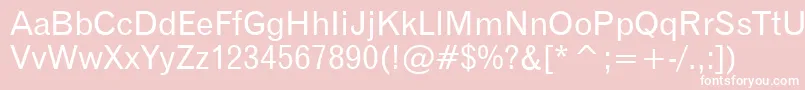 Gothic720Bt Font – White Fonts on Pink Background