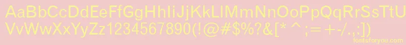 Gothic720Bt Font – Yellow Fonts on Pink Background