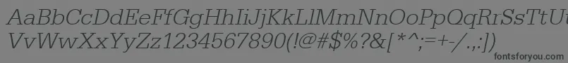 UrwegyptiennetligOblique Font – Black Fonts on Gray Background