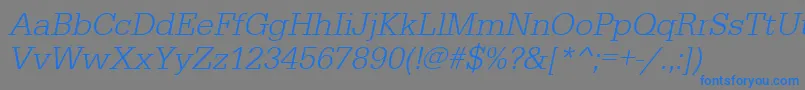 UrwegyptiennetligOblique Font – Blue Fonts on Gray Background