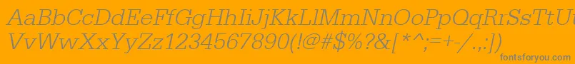 UrwegyptiennetligOblique Font – Gray Fonts on Orange Background