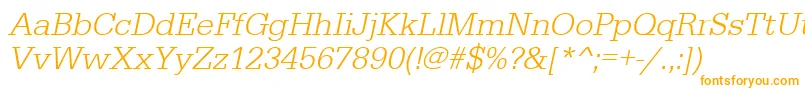 UrwegyptiennetligOblique Font – Orange Fonts on White Background