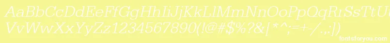 UrwegyptiennetligOblique Font – White Fonts on Yellow Background