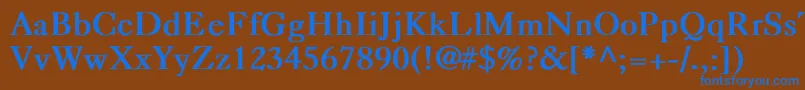 CaslonBold Font – Blue Fonts on Brown Background