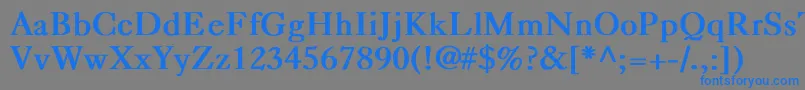 CaslonBold Font – Blue Fonts on Gray Background
