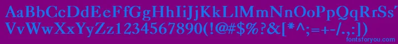 CaslonBold Font – Blue Fonts on Purple Background
