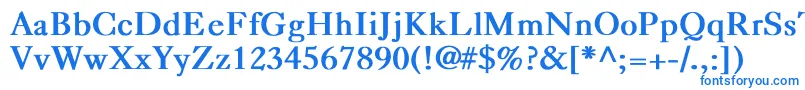 フォントCaslonBold – 青いフォント