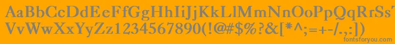 フォントCaslonBold – オレンジの背景に灰色の文字