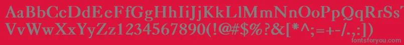 CaslonBold Font – Gray Fonts on Red Background